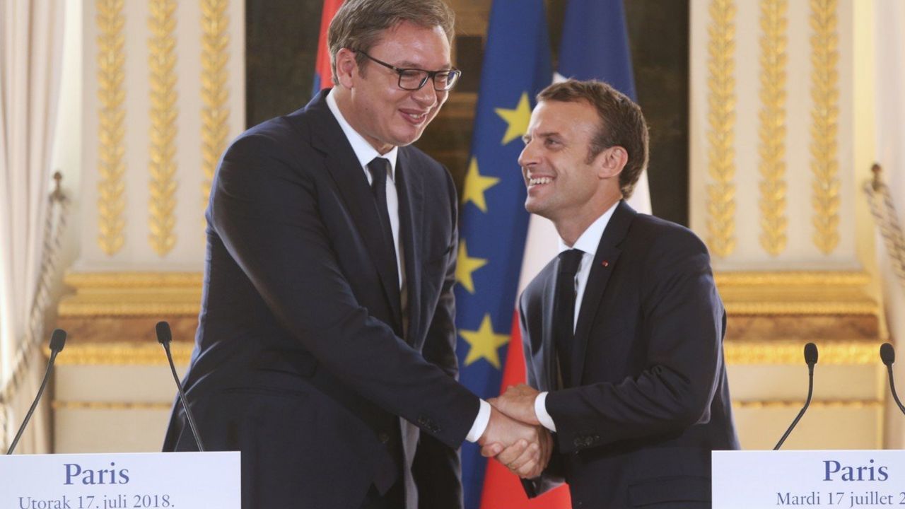 Emanuel Makron i Aleksandar Vučić