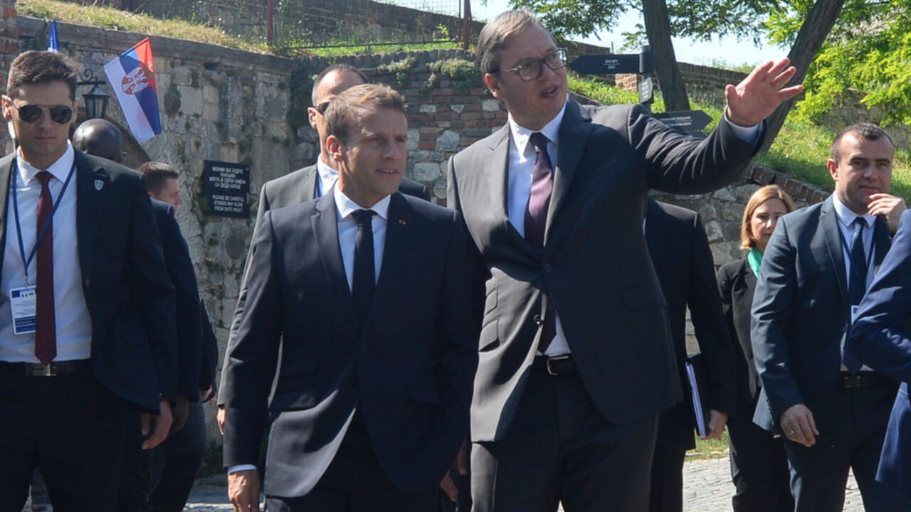 Aleksandar Vučić i Emanuel Makron
