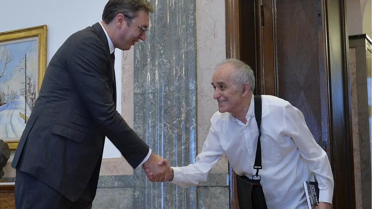 Aleksandar Vučić i Stojan Radenović
