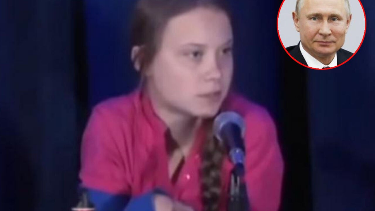 Greta Tunberg i Vladimir Putin