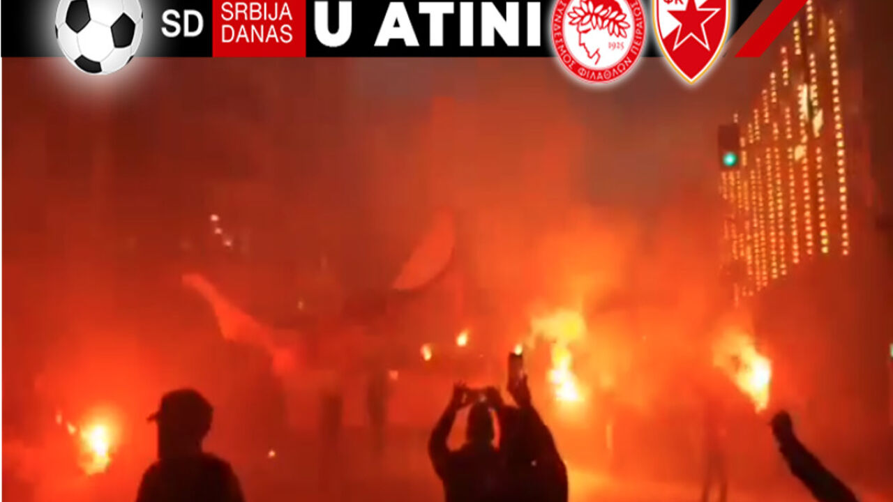 Delije i navijači Olimpijakosa u Atini