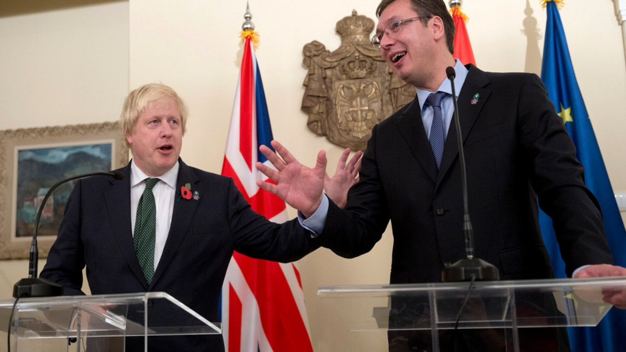Boris Džonson i Aleksandar Vučić