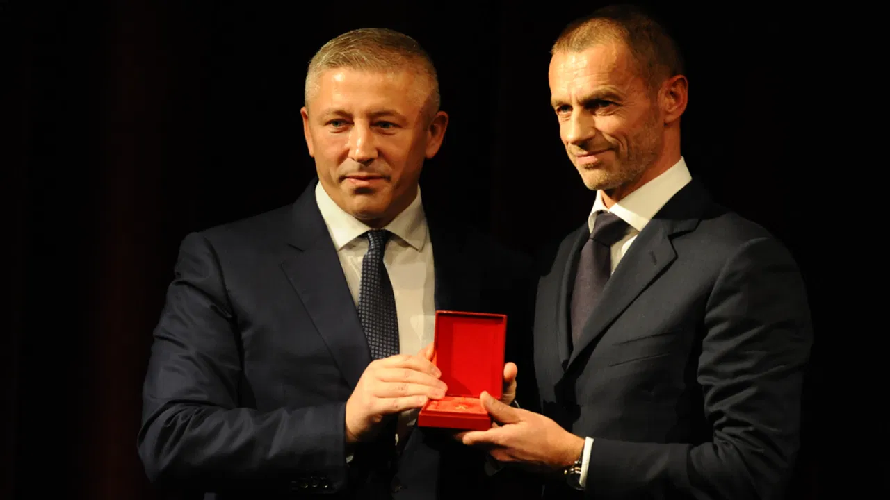 Slaviša Kokeza i Aleksandar Čeferin