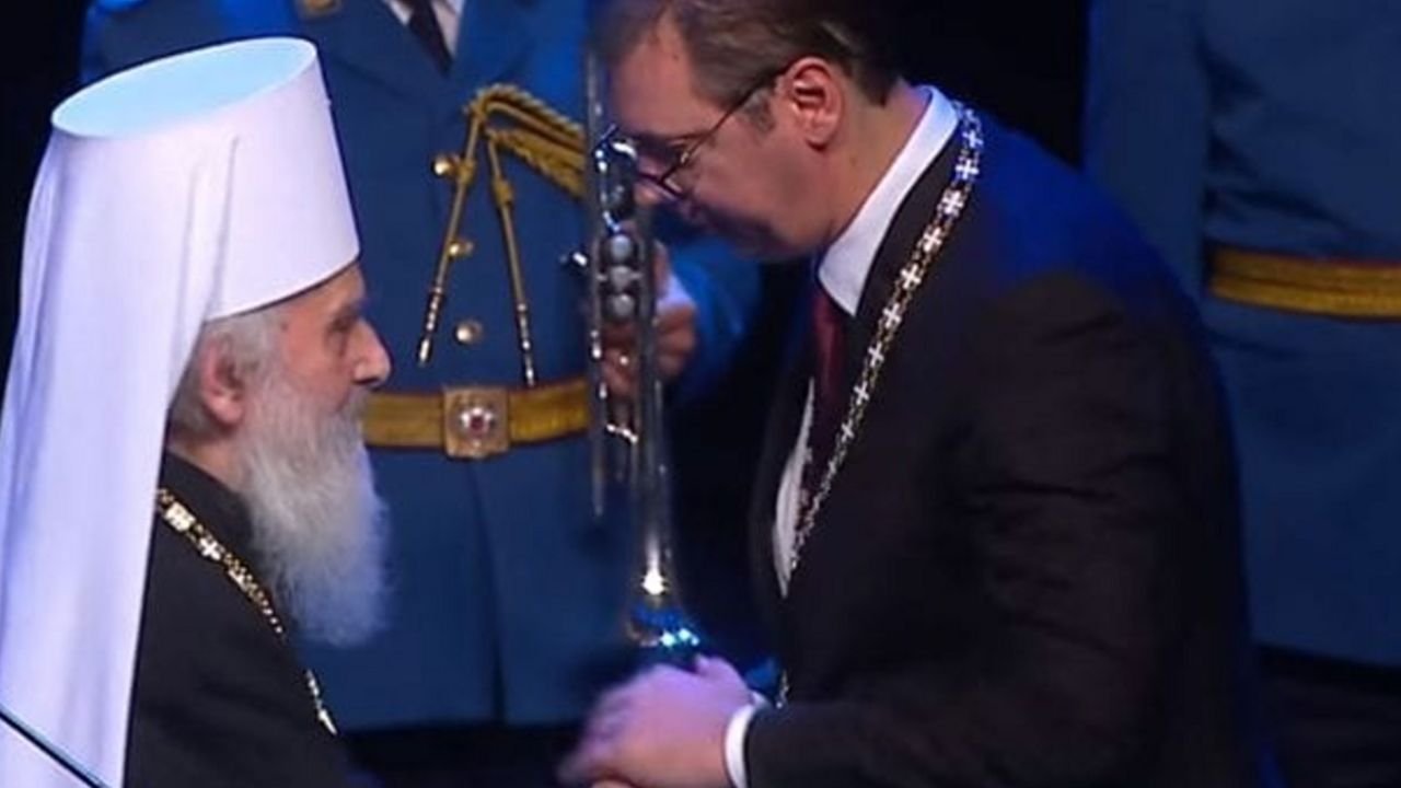 patrijarh Irinej i Aleksandar Vučić