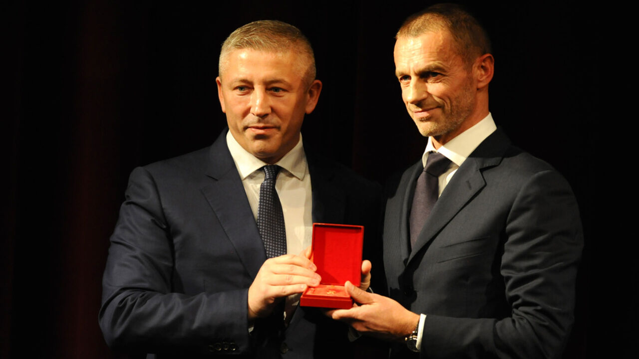 Slaviša Kokeza i Aleksandar Čeferin