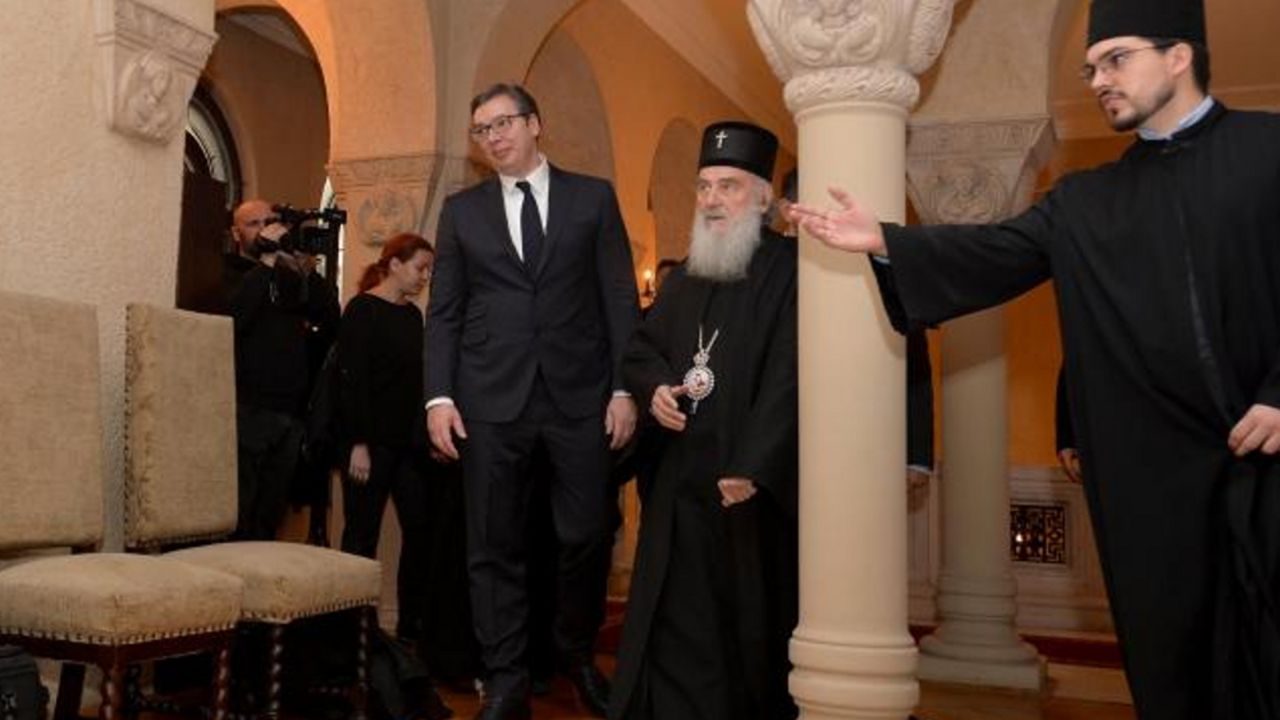 Aleksandar Vučić i patrijarh Irinej