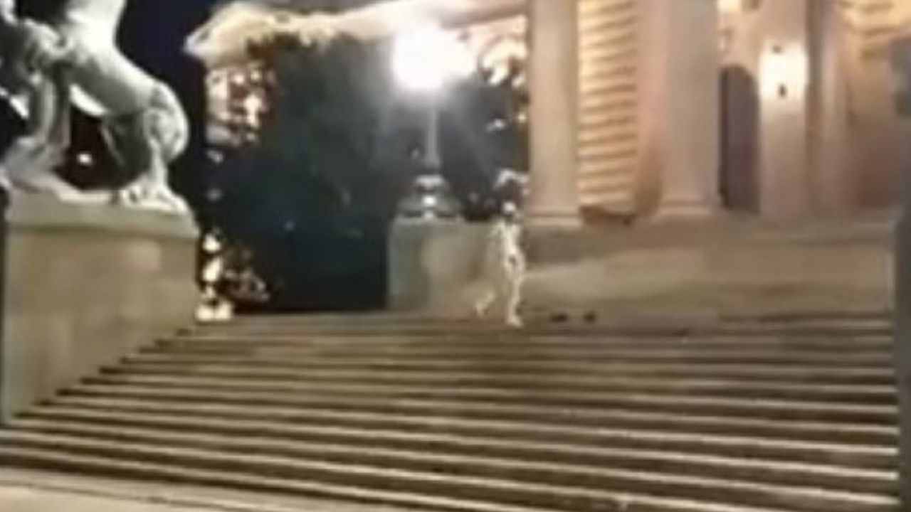 Huligan ispred Skupštine Srbije