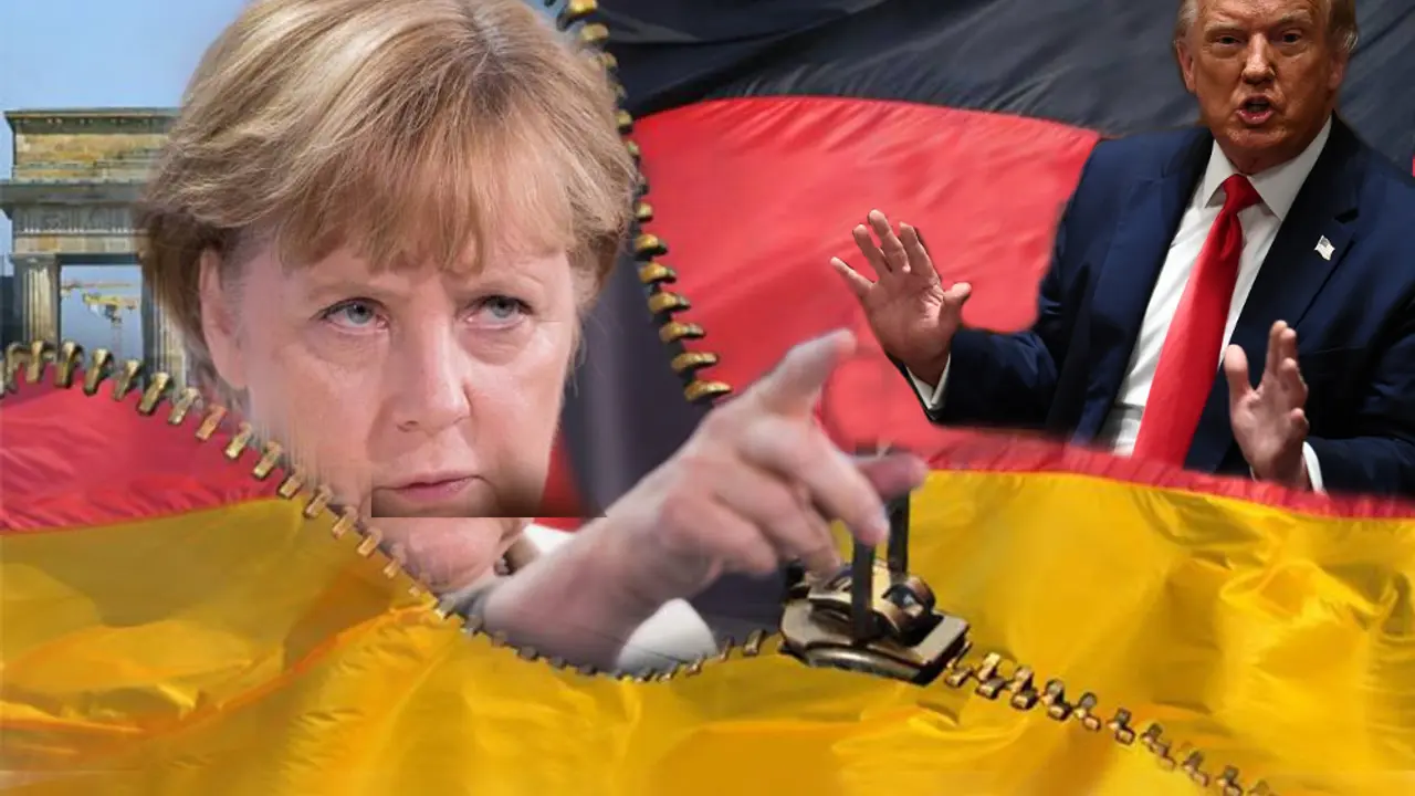 Tramp i Angela Merkel
