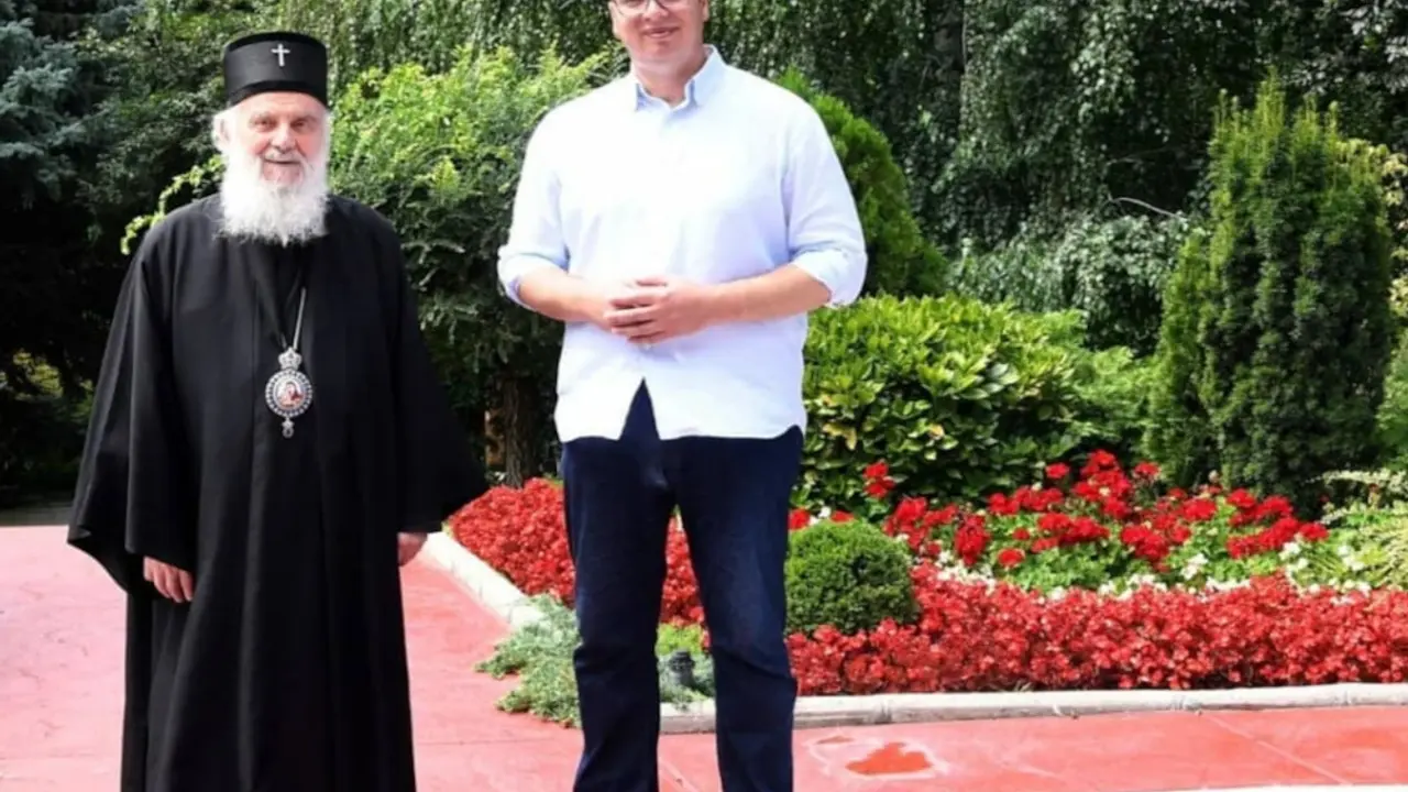 Vučić i patrijarh Irinej