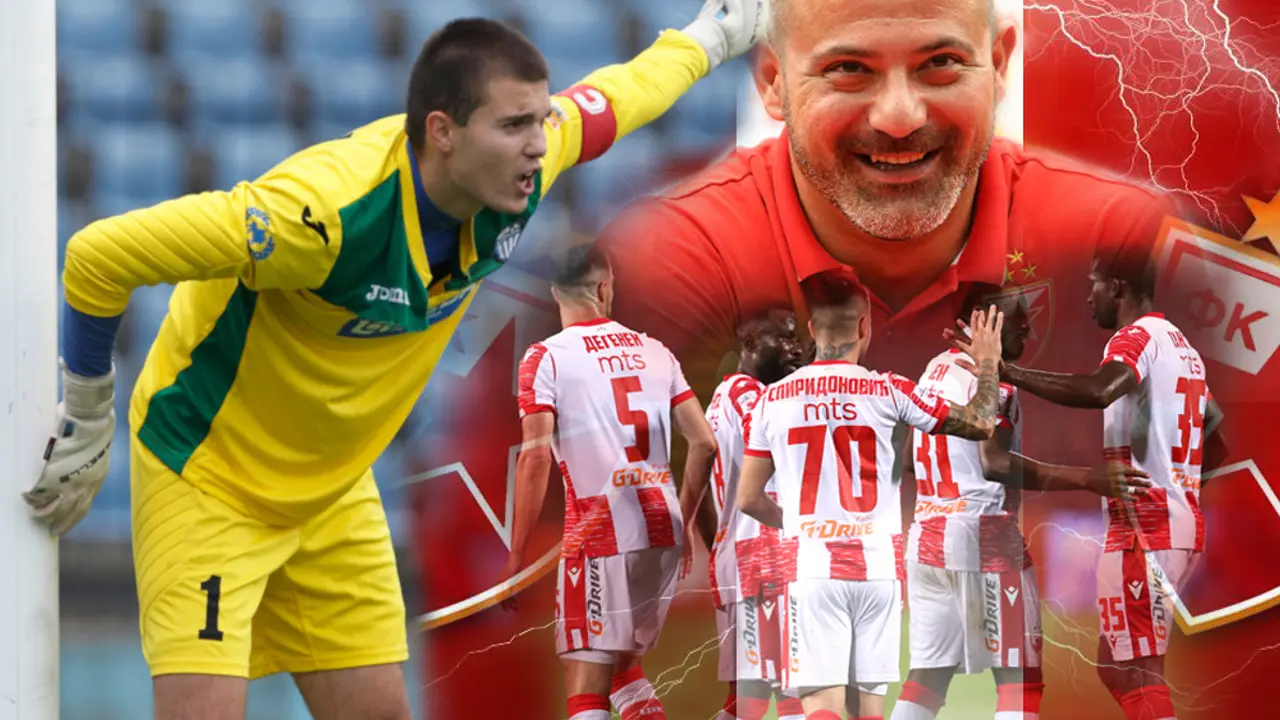 Stefan Čupić i fudbaleri Crvene zvezde