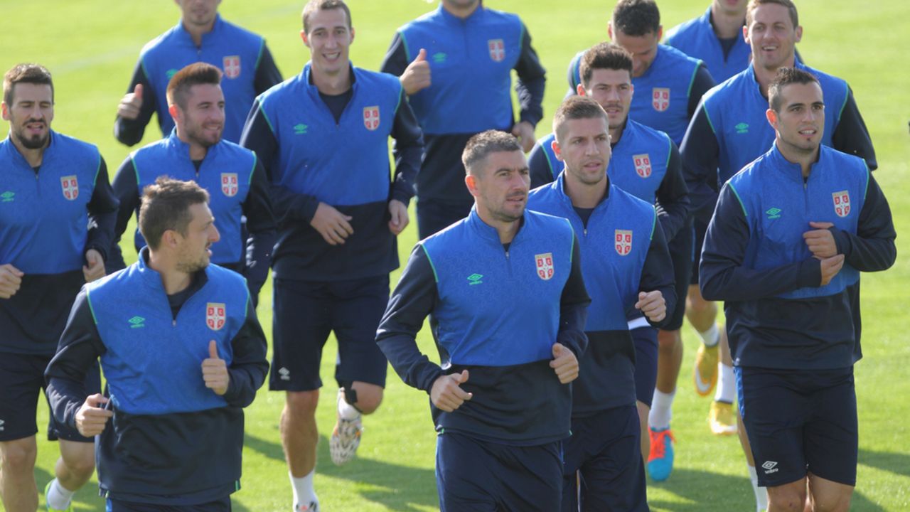 Zdravko Kuzmanović na treningu reprezentacije Srbije