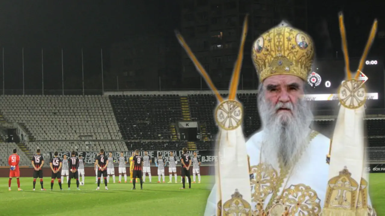 Odata počast Amfilohiju na meču Partizan - Mačva