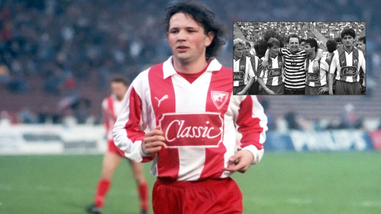 Siniša Mihajlović, Željko Ražnatović sa fudbalerima Crvene zvezde