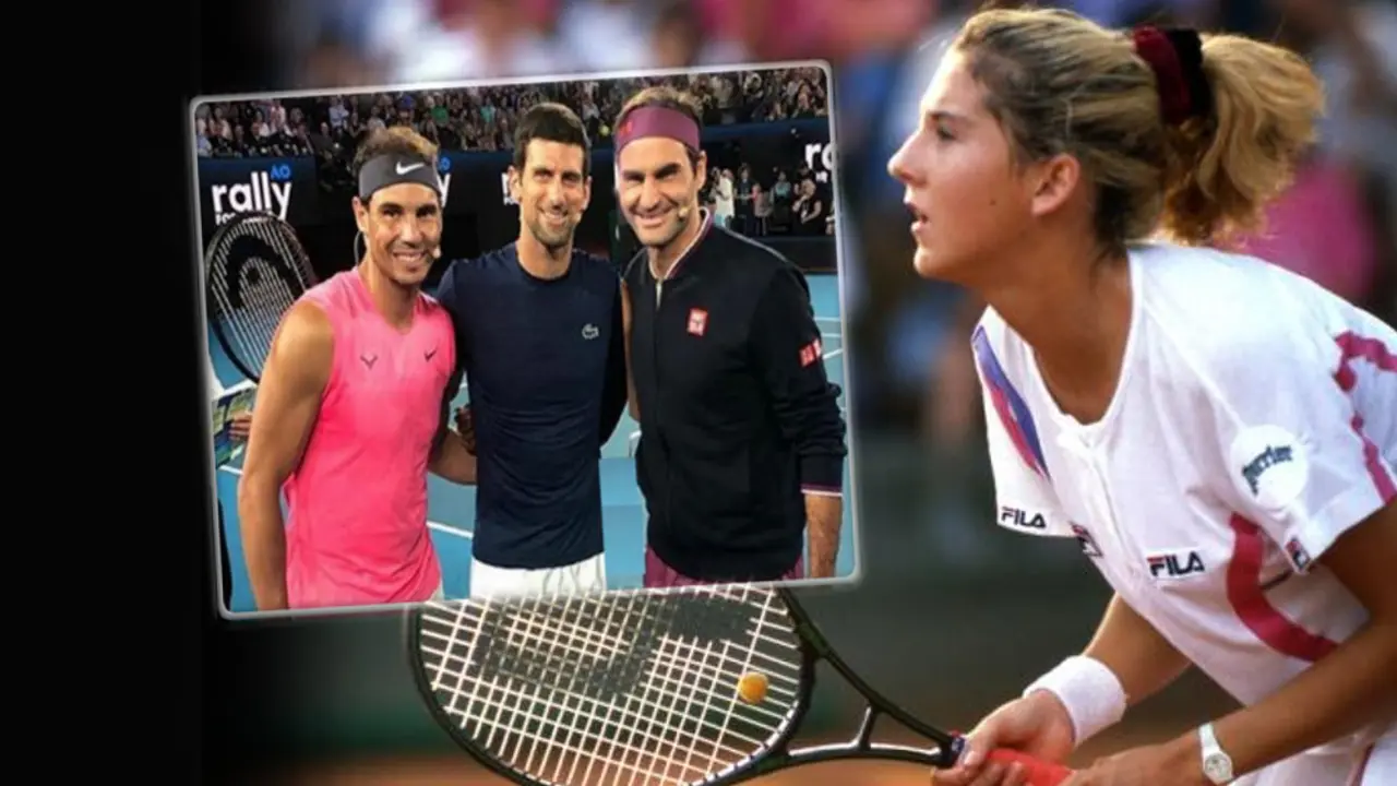 Rafael Nadal, Novak Đoković, Rodžer Federer i Monika Seleš