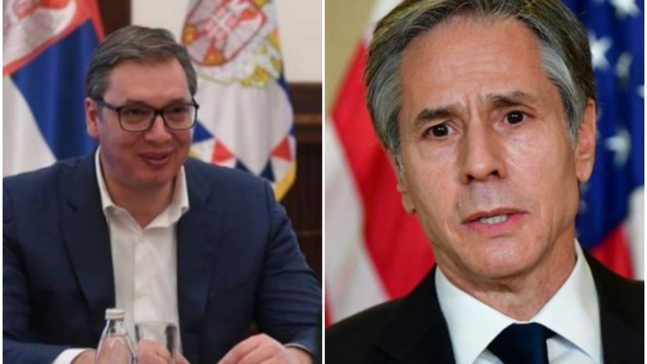 Aleksandar Vučić i Entoni Blinken