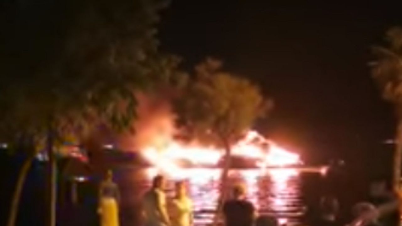 Hrvatska, marina, požar