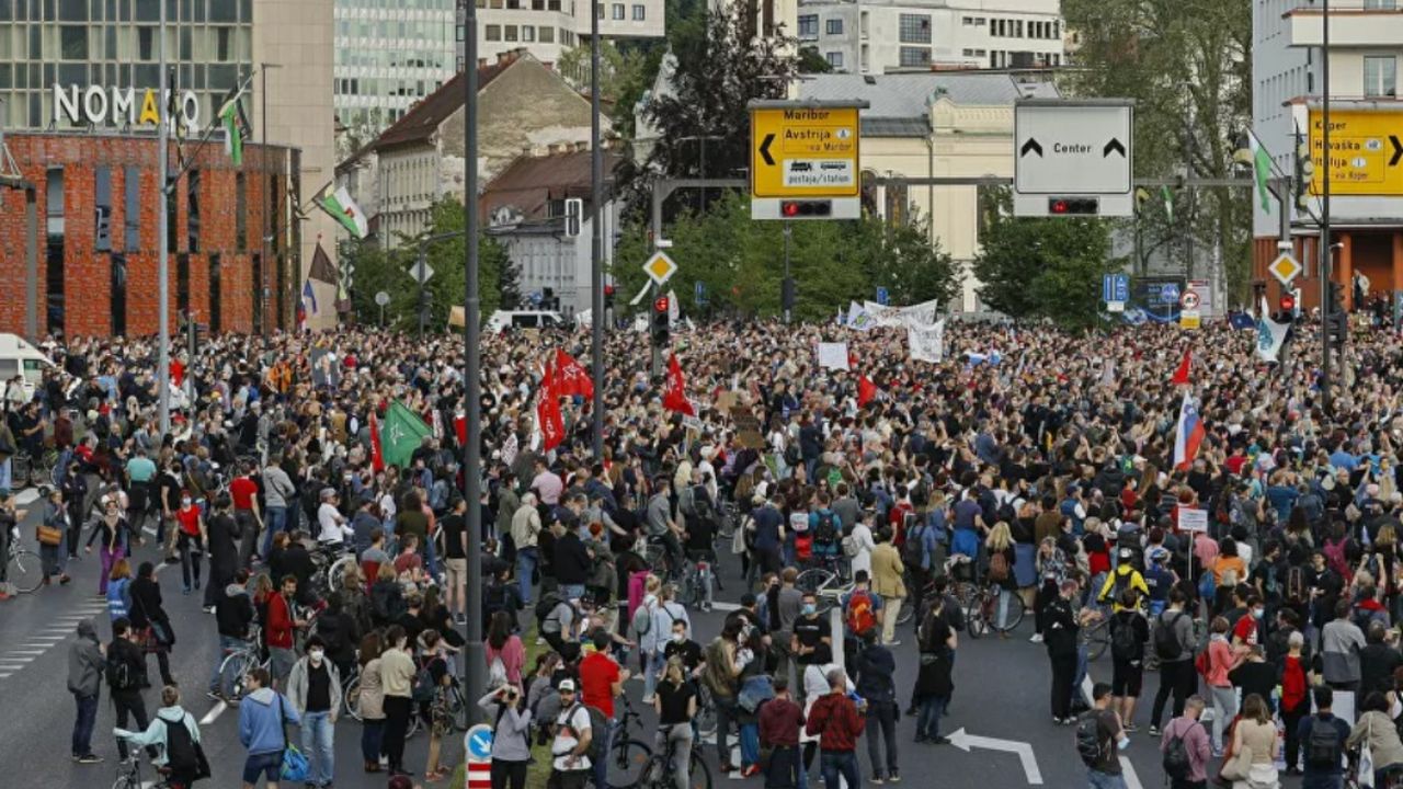 protest u Ljubljani