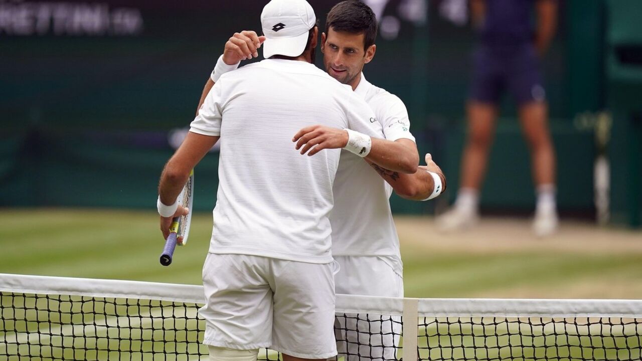 Mateo Beretini i Novak Đoković