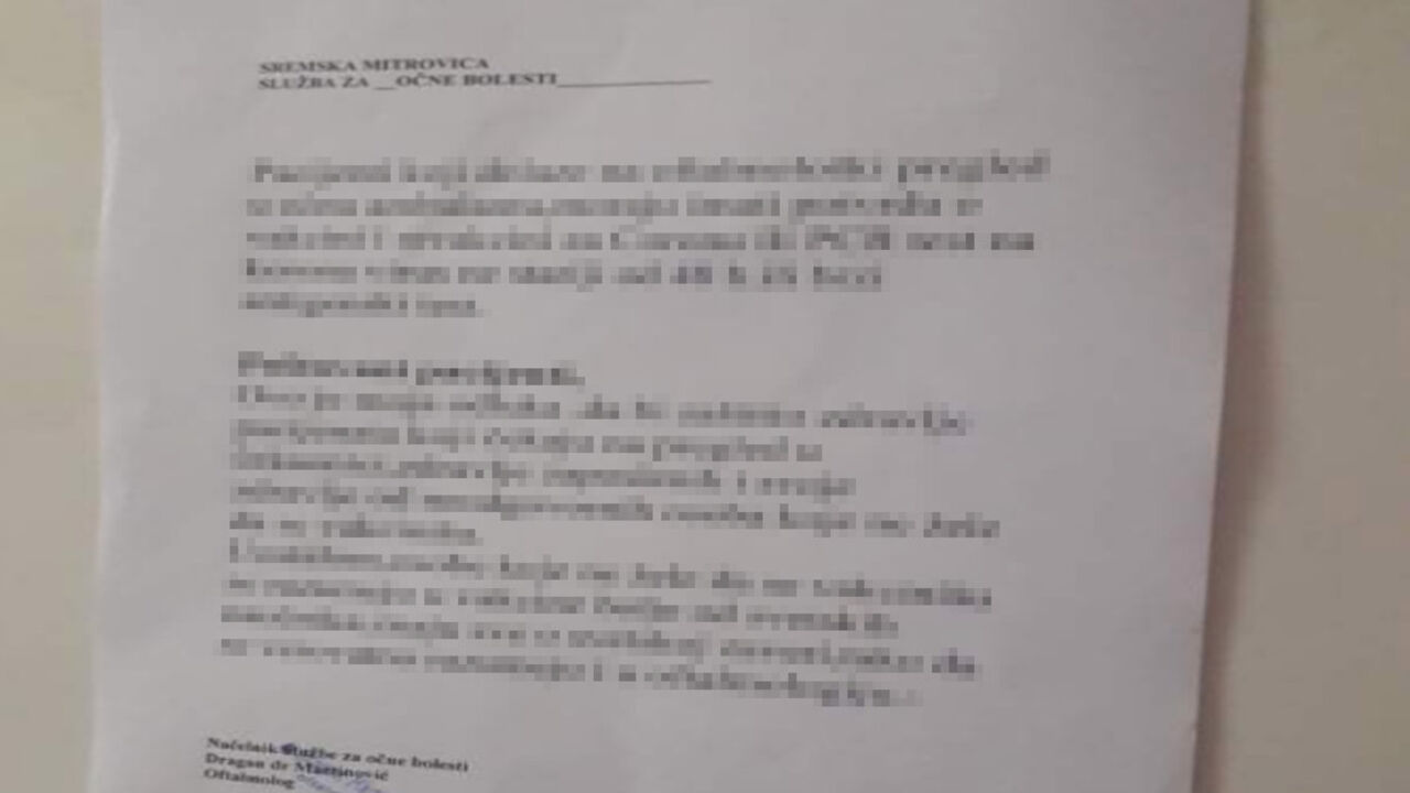 obavestenje