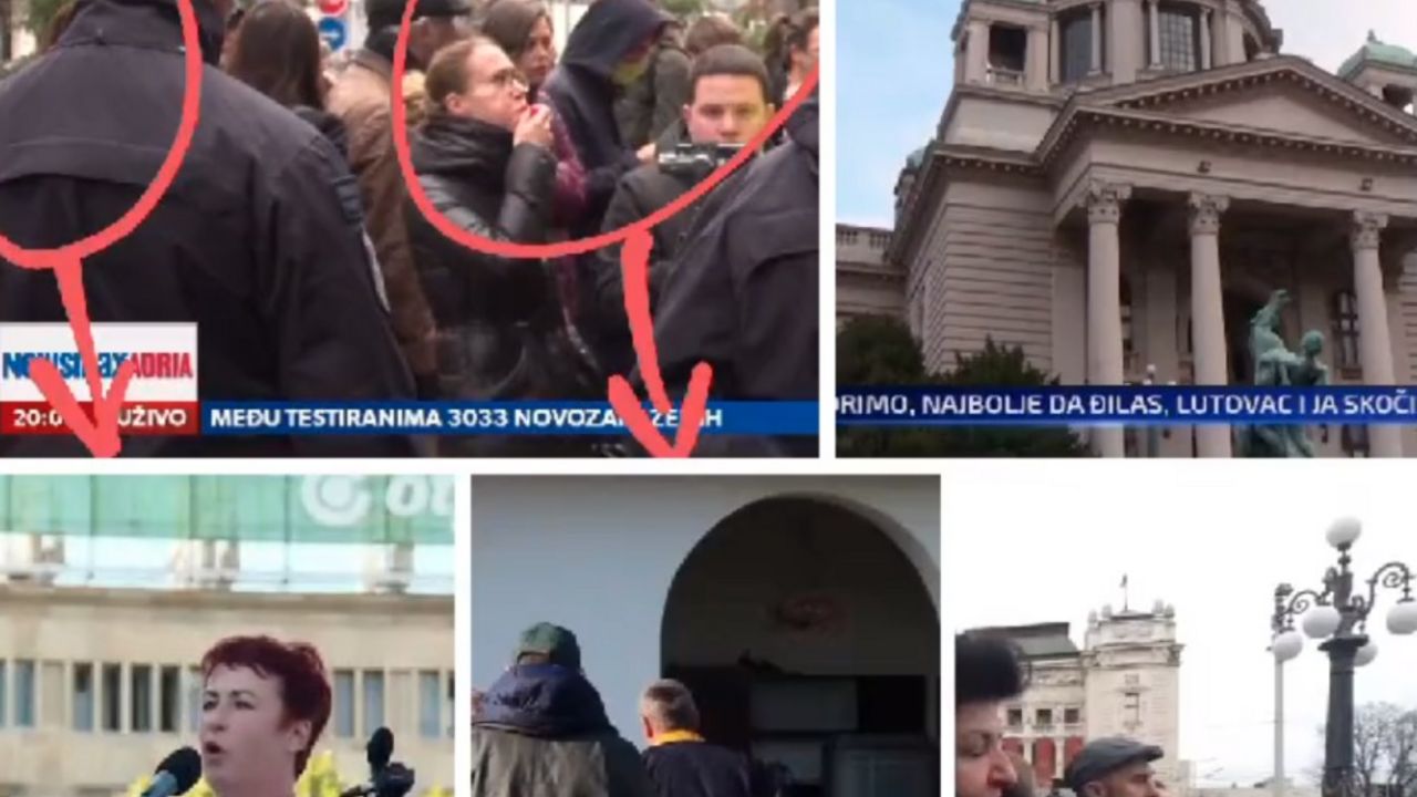 Protest ispred Skupštine