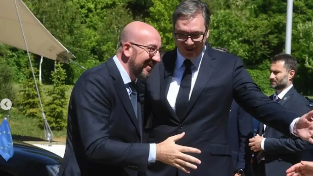 Aleksandar Vučić i Šarl Mišel