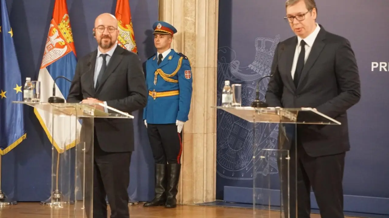 Aleksandar Vučić i Šarl Mišel