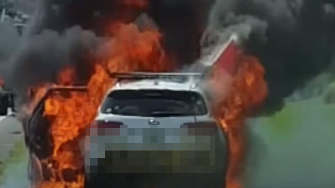 Auto zapaljen