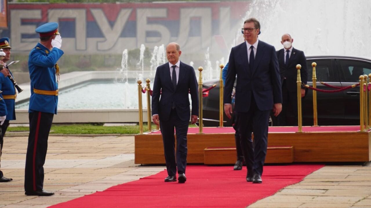 Aleksandar Vučić i Olaf Šolc