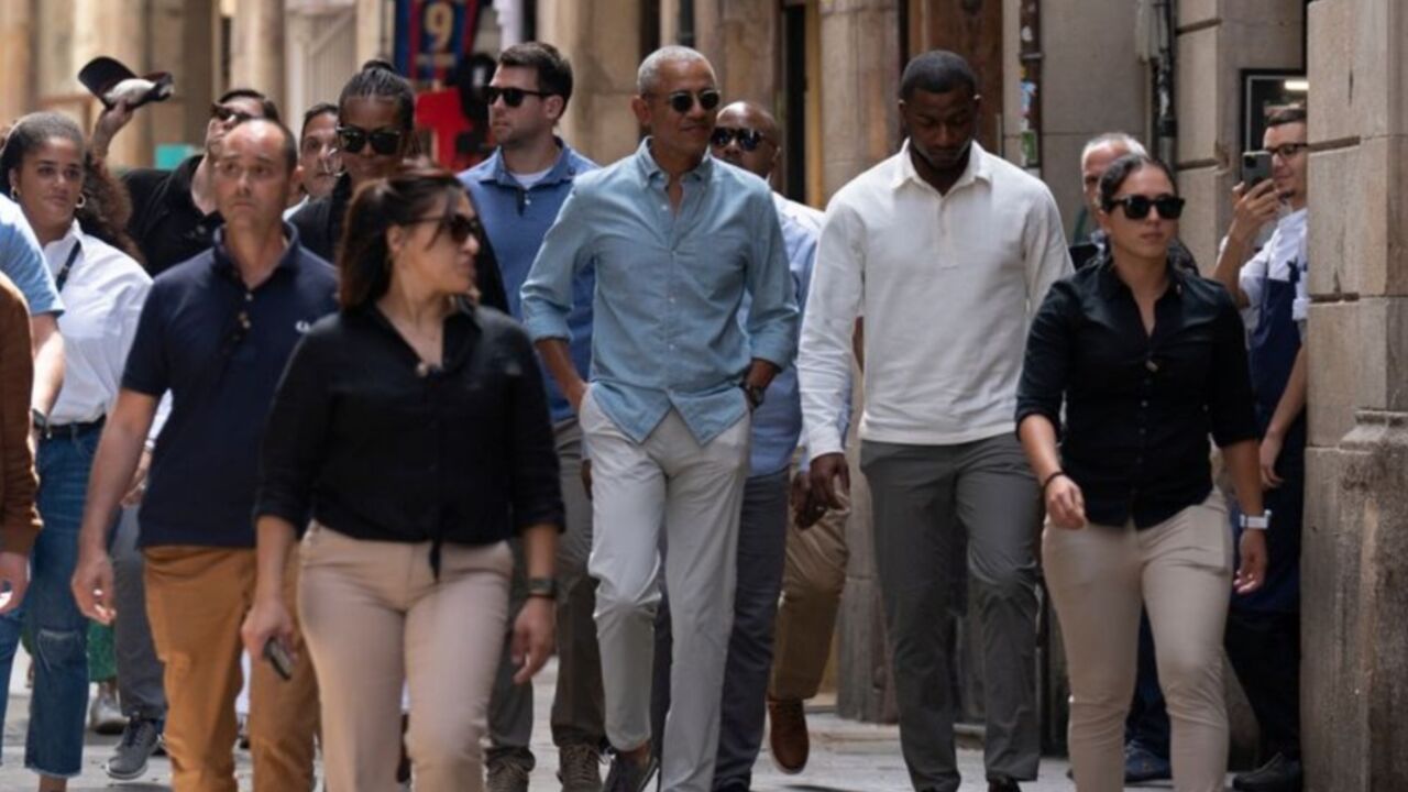 Barak Obama na ulicama Barselone