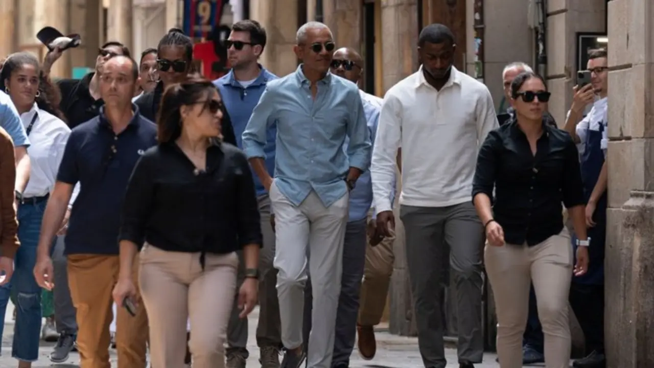Barak Obama na ulicama Barselone