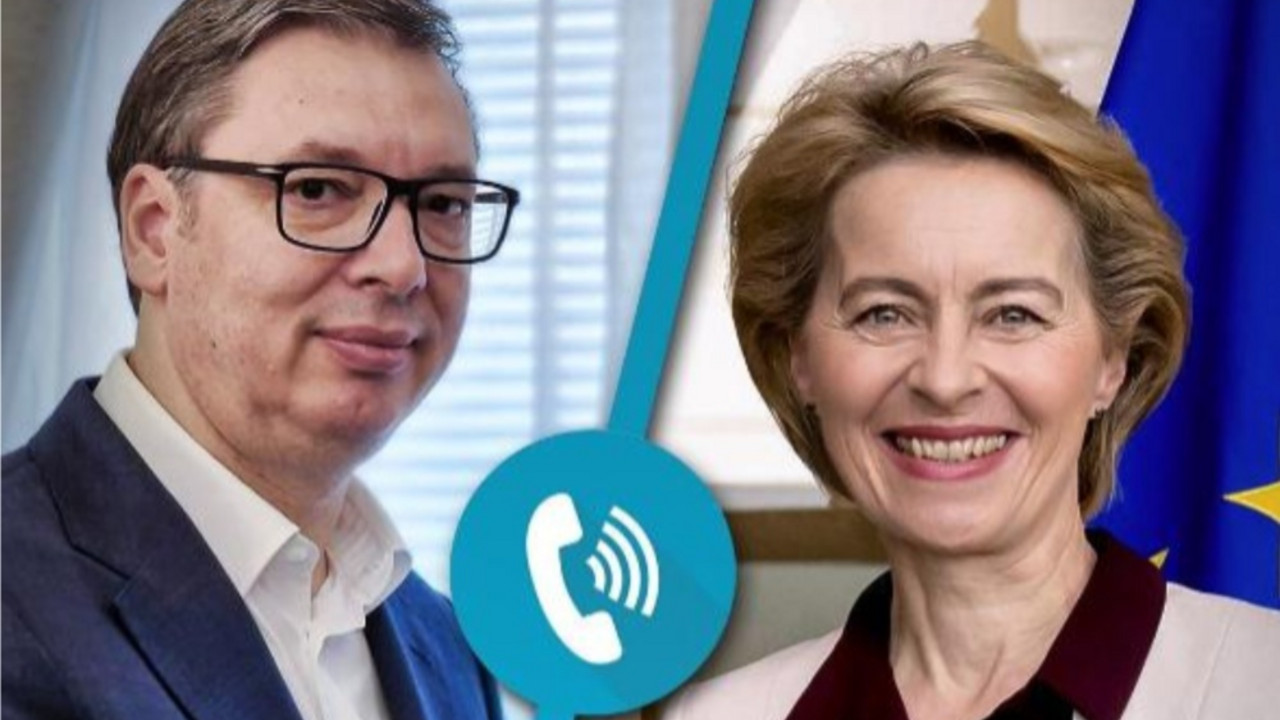 Aleksandar Vučić i Ursula fon der Lajen