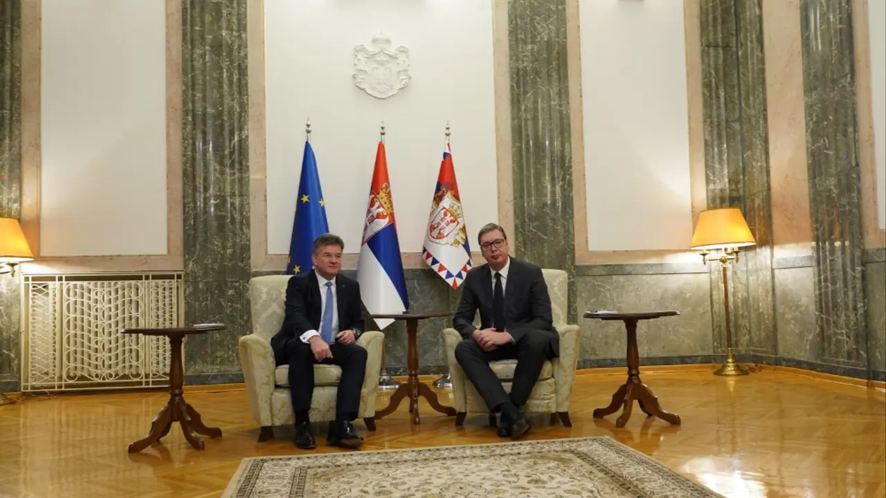Aleksandar Vučić i Miroslav Lajčak