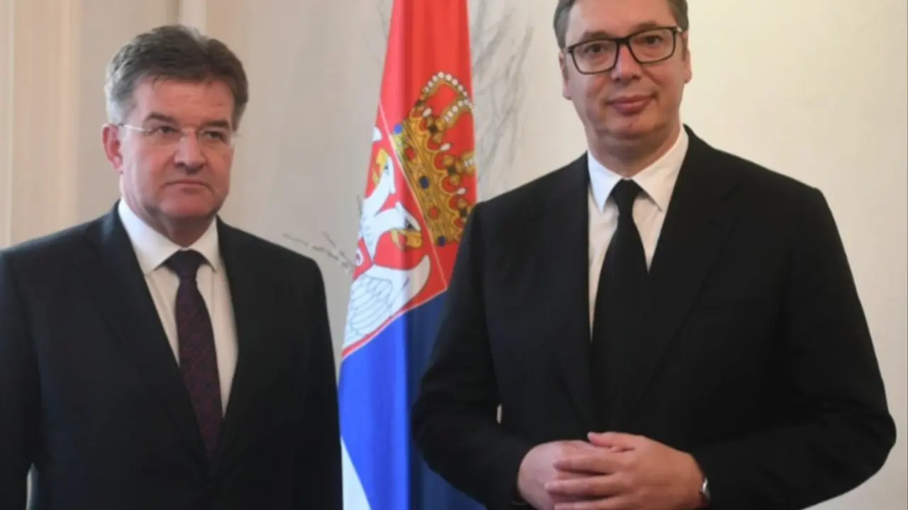 Aleksandar Vučić i Miroslav Lajčak