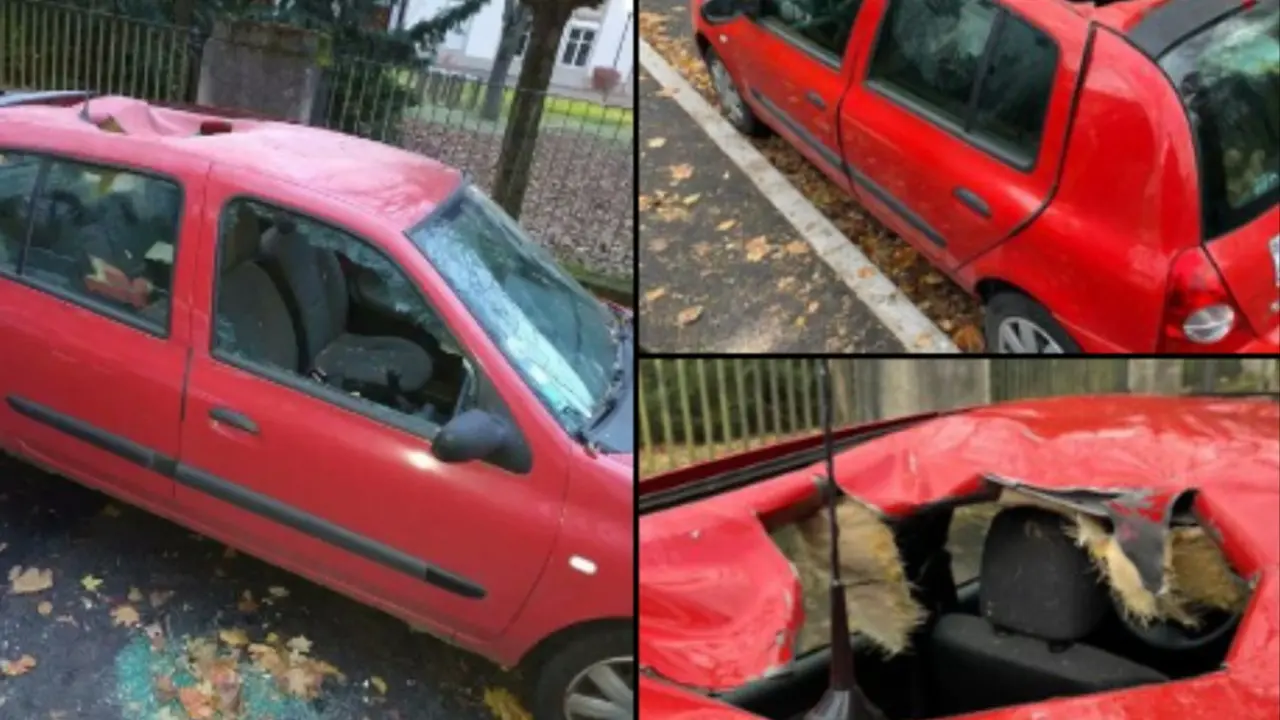 uništen auto