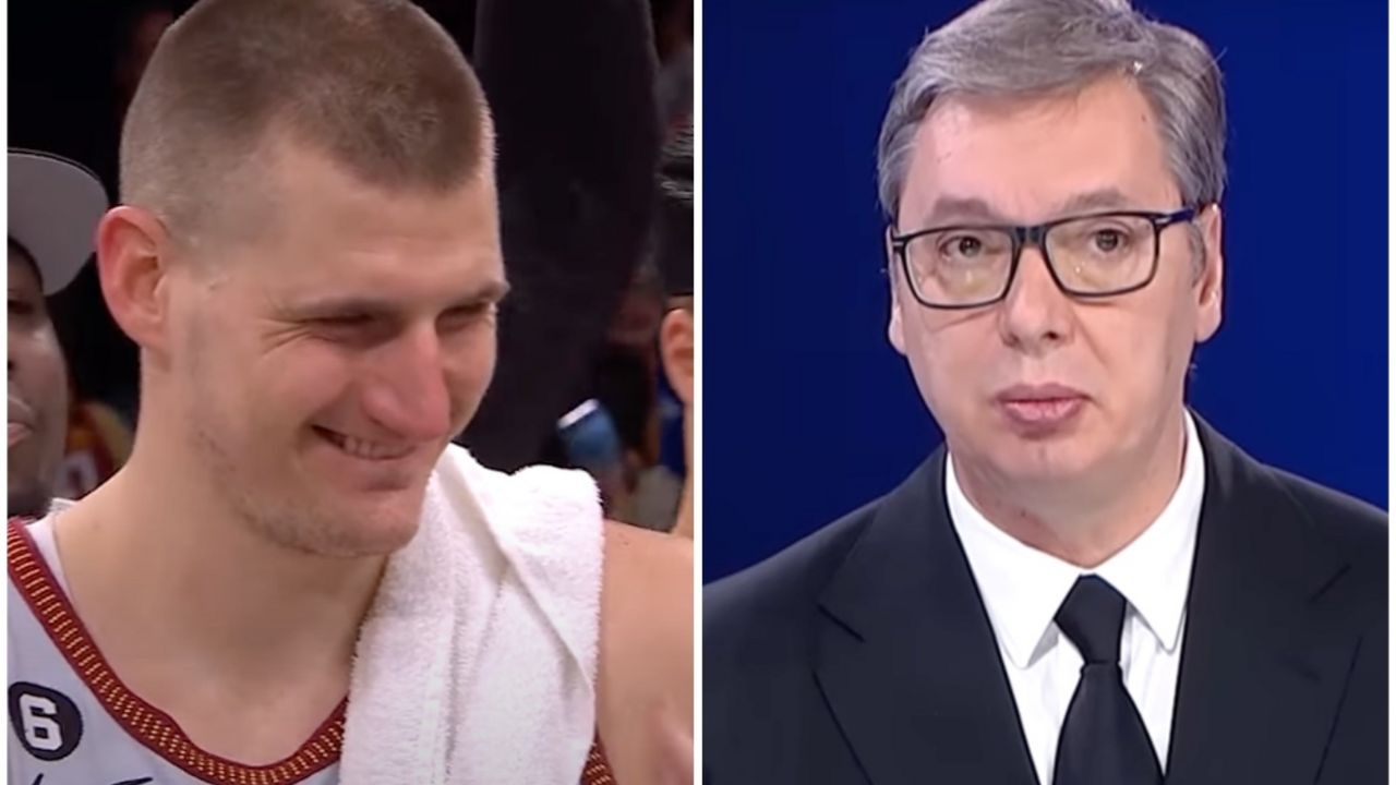Aleksandar Vučić i Nikola Jokić