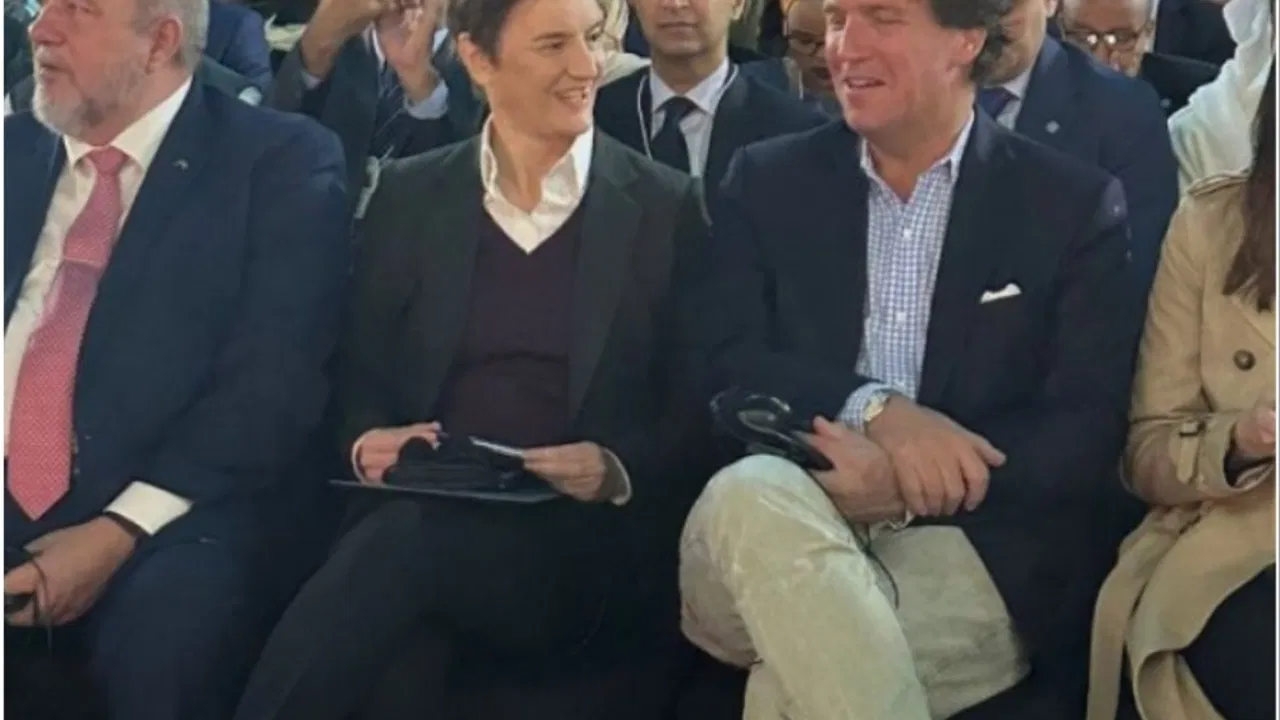 Ana Brnabić i Taker Karlson